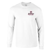 Mississippi State Patterned Basketball Script Long Sleeve Tee
